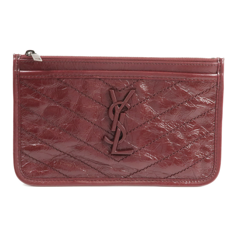 SAINT LAURENT 牛皮皮革Niki Ville銀扣手拿包-0