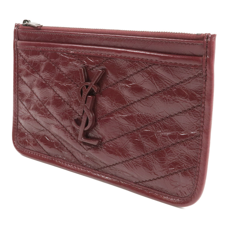 SAINT LAURENT 牛皮皮革Niki Ville銀扣手拿包-1