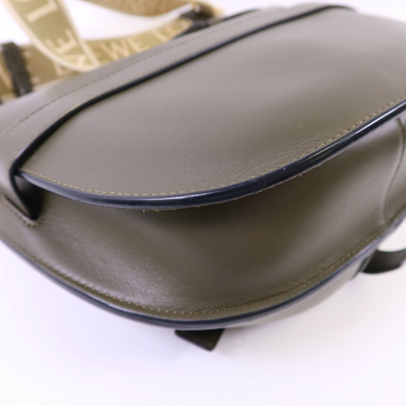 LOEWE 牛皮皮革Gate Medium金扣肩背袋-13