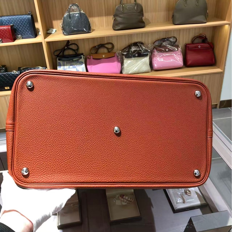 hermes愛馬仕bolide45橘紅色x刻，超級帥氣，男女通用，日常旅行都可以用，非常實用的包包-2