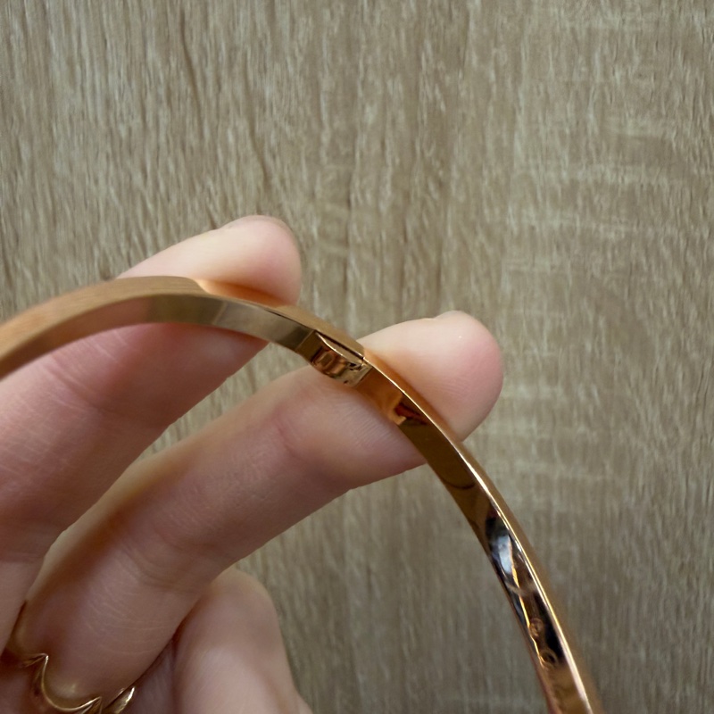 Cartier 750玫瑰金6點鑽Love小型款手環B60476-8