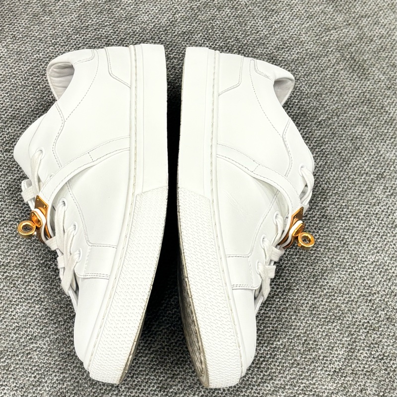 Hermes kelly day 球鞋 小白鞋 玫瑰金扣-4