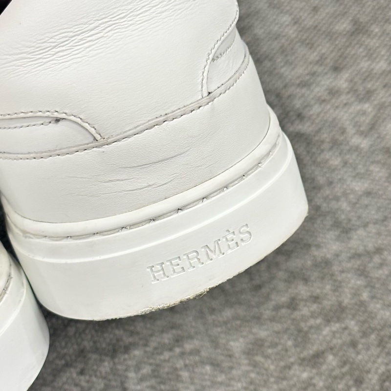 Hermes kelly day 球鞋 小白鞋 玫瑰金扣-11