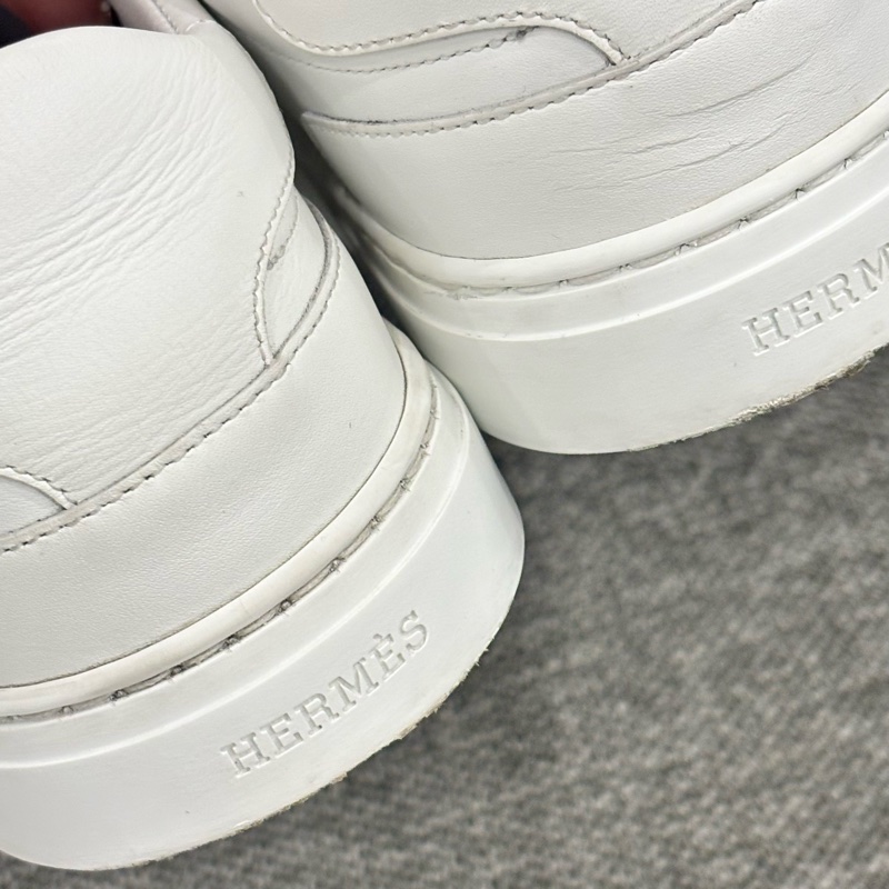 Hermes kelly day 球鞋 小白鞋 玫瑰金扣-12
