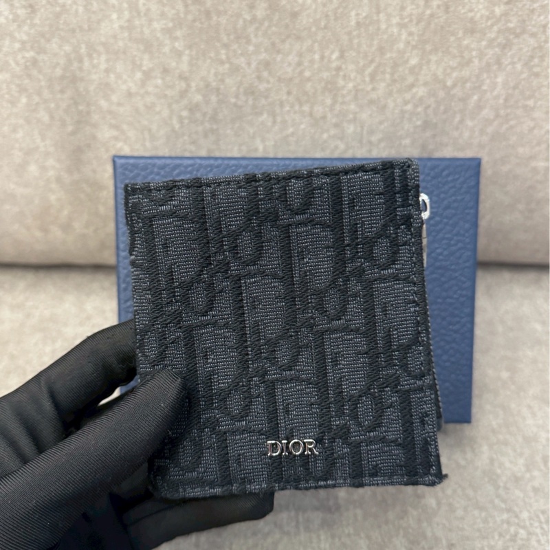 DIOR黑老花零錢袋卡包-1