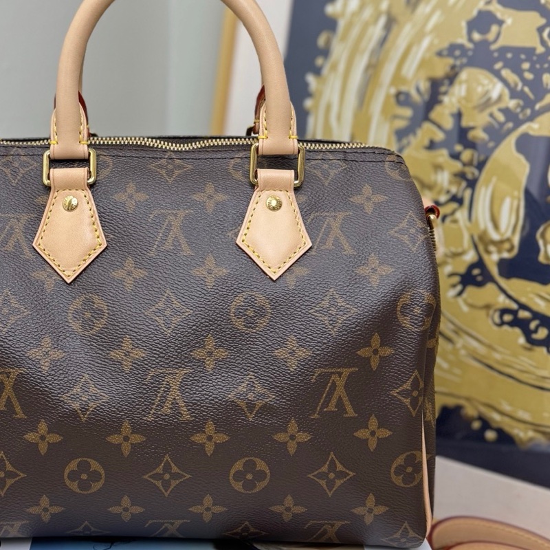 【全❤️】LV speedy25 老花枕頭手提斜挎包-4