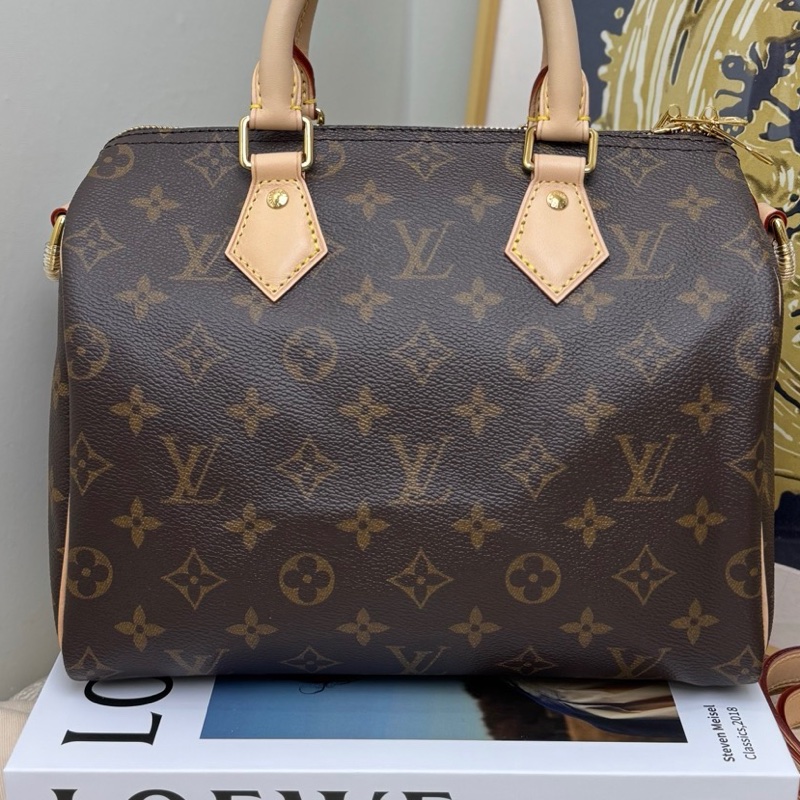 【全❤️】LV speedy25 老花枕頭手提斜挎包-5
