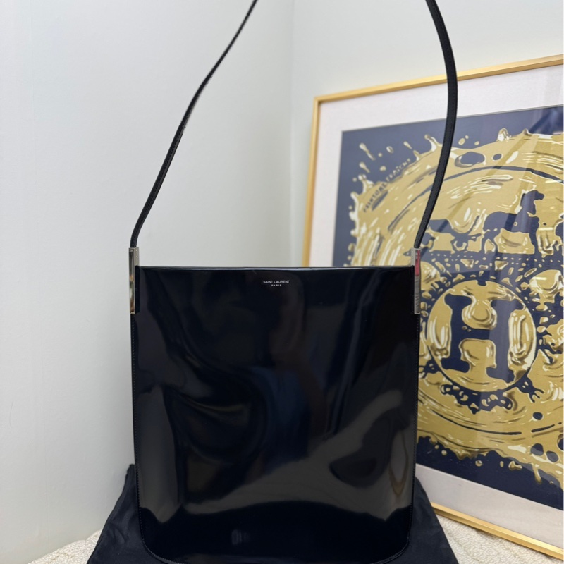 【99❤️】YSL  女士黑色SUZANNE RIGID亮面皮革肩帶 單肩包-0
