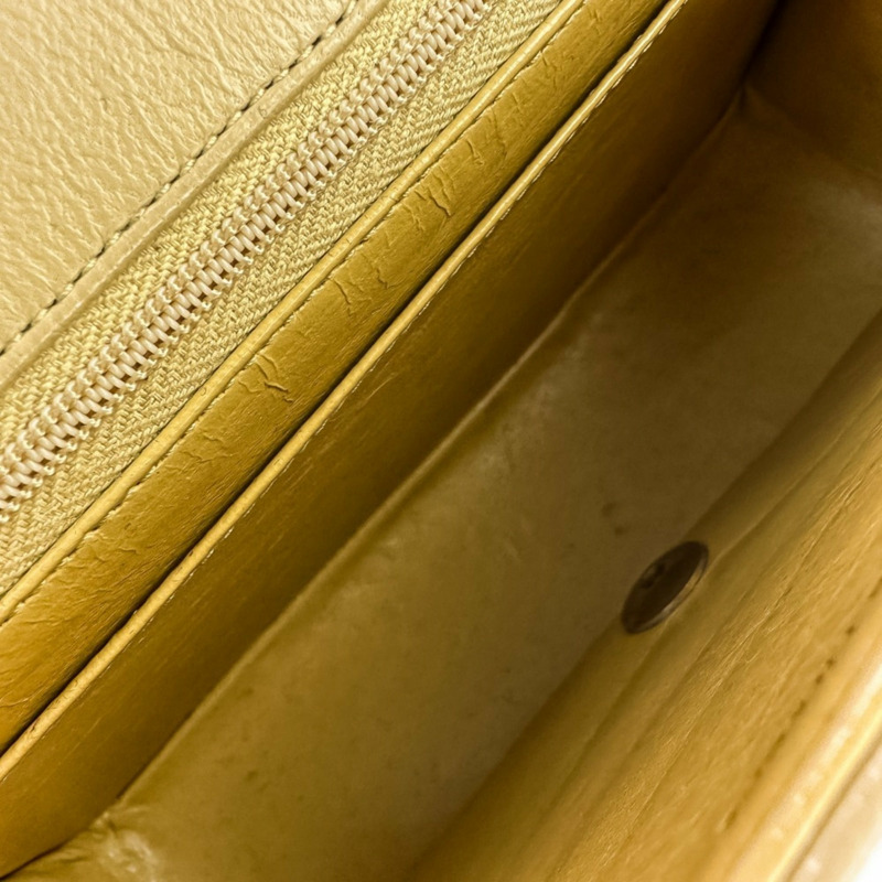 香奈兒半月形 Coco 標誌旋轉鎖扣鏈條手提包/單肩包，米色，女士-5