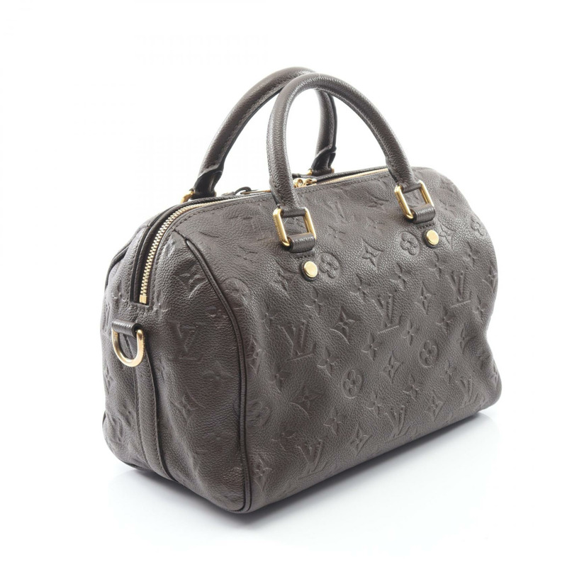路易威登 Speedy Bandouliere 25 Monogram Emplant Terre 手提包 M40761 皮革 棕色 二手 女士-1