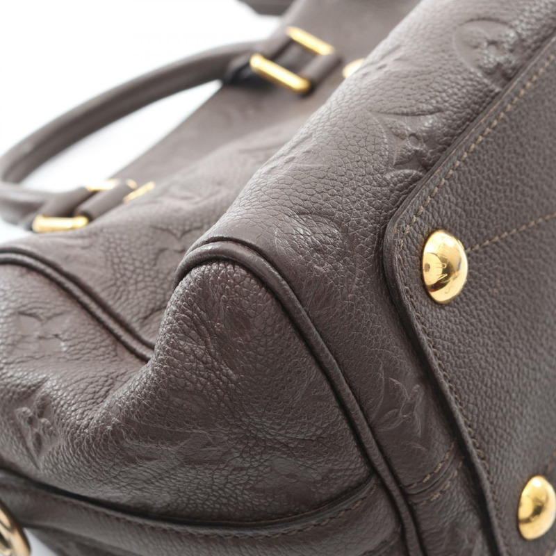 路易威登 Speedy Bandouliere 25 Monogram Emplant Terre 手提包 M40761 皮革 棕色 二手 女士-6