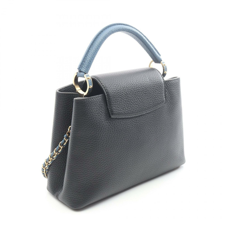 路易威登 Capucine BB 鏈斜背包 M59653 Taurillon Noir 二手-1