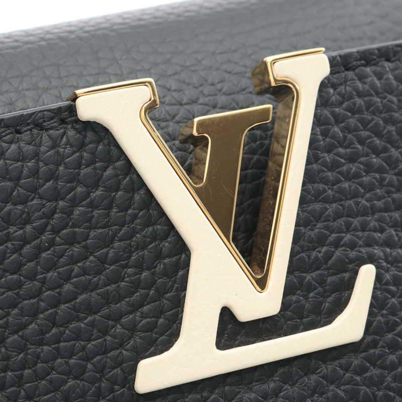 路易威登 Capucine BB 鏈斜背包 M59653 Taurillon Noir 二手-6