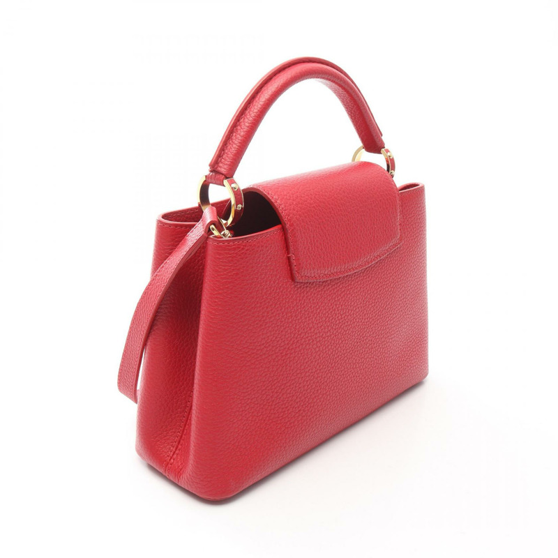 路易威登 Capucines BB 斜背包 M52689 Taurillon 皮革 紅色 二手-1