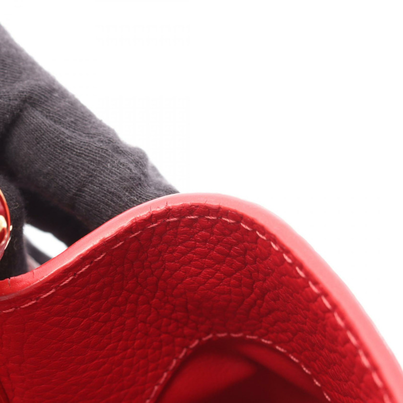 路易威登 Capucines BB 斜背包 M52689 Taurillon 皮革 紅色 二手-6