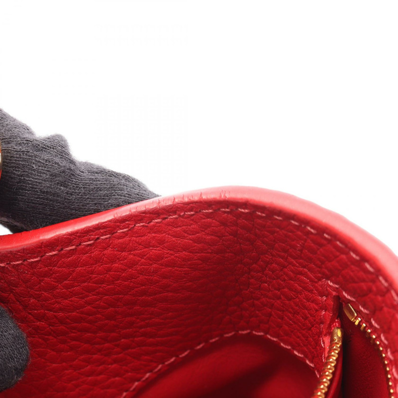 路易威登 Capucines BB 斜背包 M52689 Taurillon 皮革 紅色 二手-8