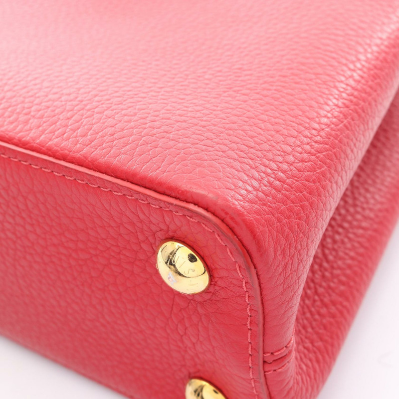 路易威登 Capucines BB 斜背包 M52689 Taurillon 皮革 紅色 二手-10