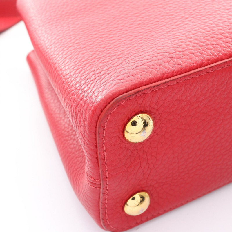 路易威登 Capucines BB 斜背包 M52689 Taurillon 皮革 紅色 二手-12