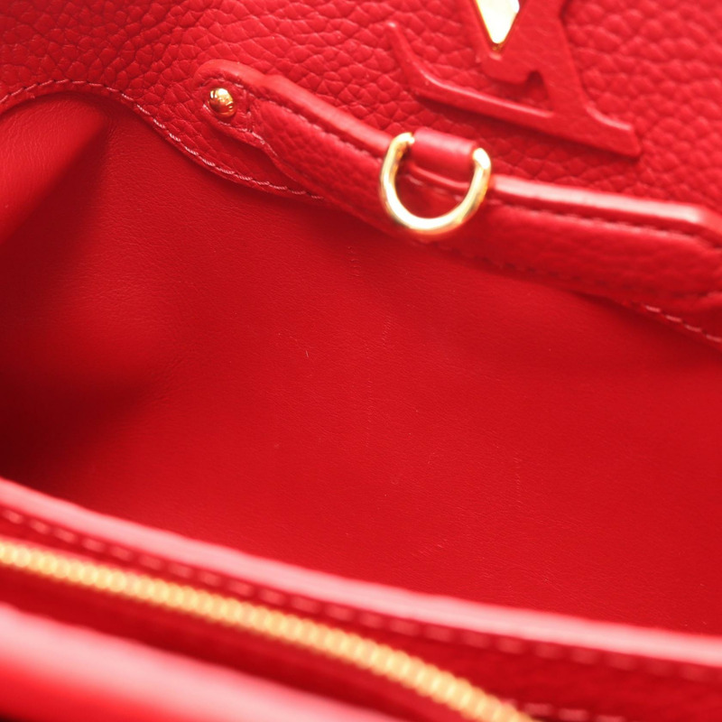 路易威登 Capucines BB 斜背包 M52689 Taurillon 皮革 紅色 二手-13