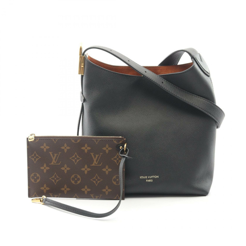 LOUIS VUITTON Lowkey Hobo 小號單肩包 M25352 Taurillon Clemence 皮革黑色-0