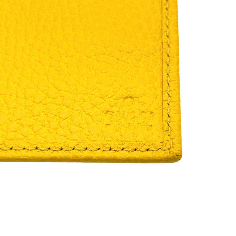 黃色 牛皮 Long wallet 壓扣長夾【GUCCI 古馳】 354498-10