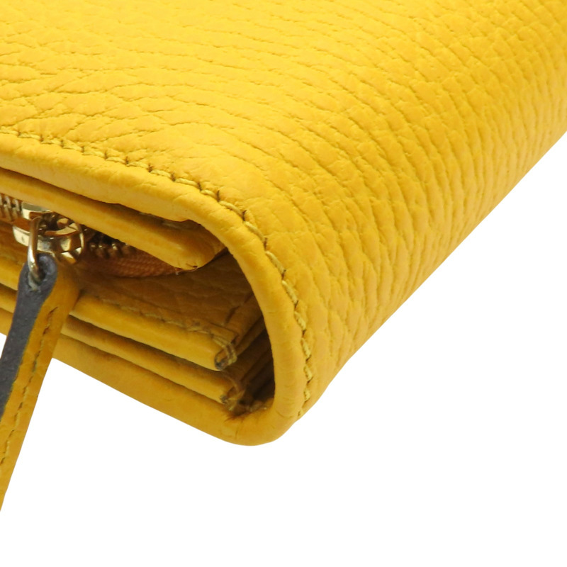 黃色 牛皮 Long wallet 壓扣長夾【GUCCI 古馳】 354498-14