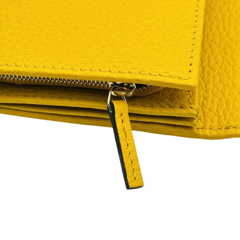 黃色 牛皮 Long wallet 壓扣長夾【GUCCI 古馳】 354498-16