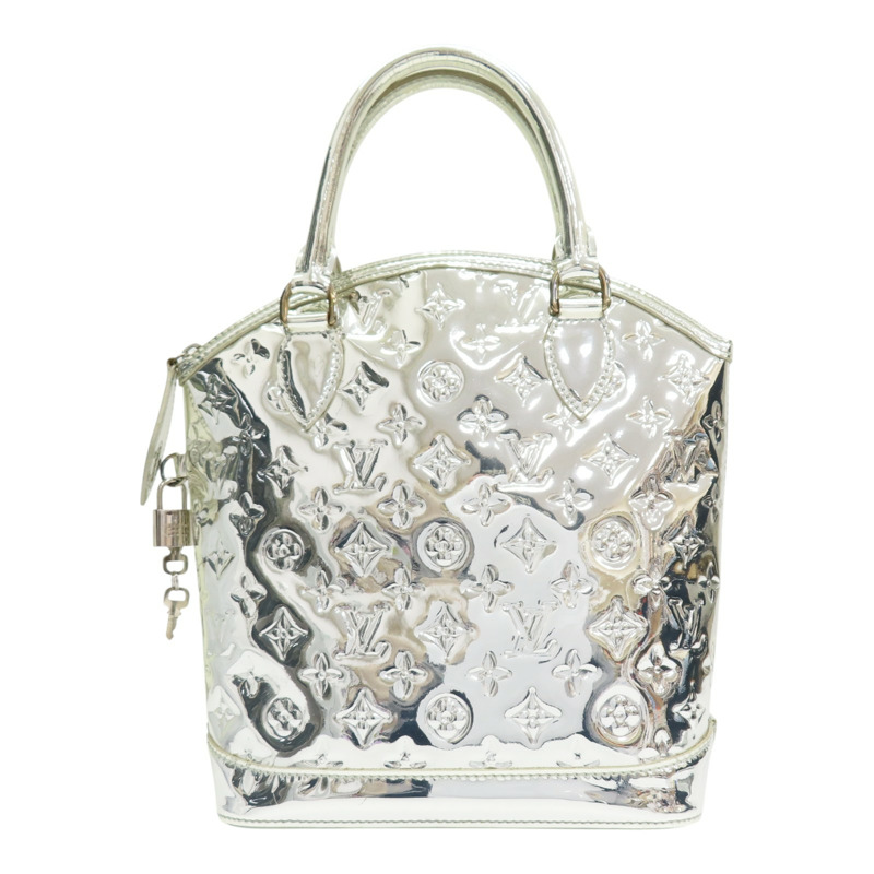 銀色 原花鏡面 漆皮 Lockit 手提包 M95449【LOUIS VUITTON LV 路易威登】 M95449-0