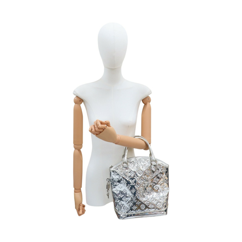 銀色 原花鏡面 漆皮 Lockit 手提包 M95449【LOUIS VUITTON LV 路易威登】 M95449-10