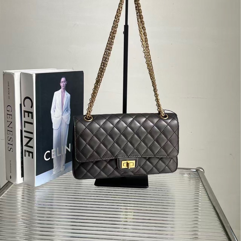 🔥新到:98🆕 26開有卡 香奈兒 / Chanel 2.55小號 底長24 木炭灰色 顏色有質感 比黑色高級 好價2xxxx🉐-0