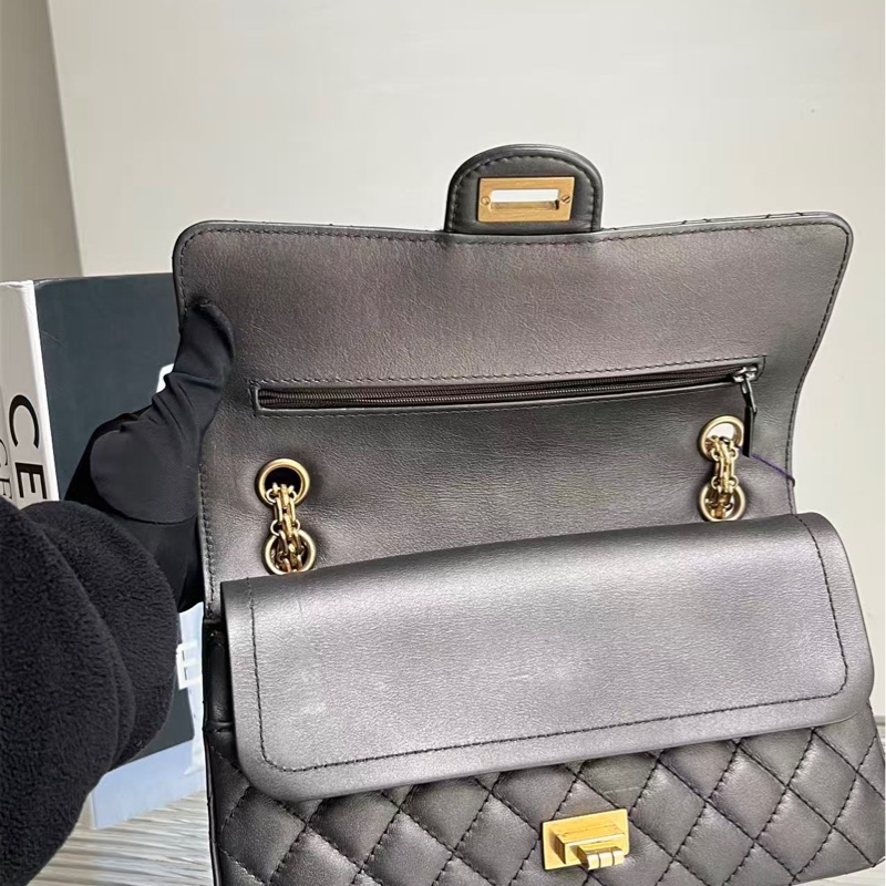 🔥新到:98🆕 26開有卡 香奈兒 / Chanel 2.55小號 底長24 木炭灰色 顏色有質感 比黑色高級 好價2xxxx🉐-5