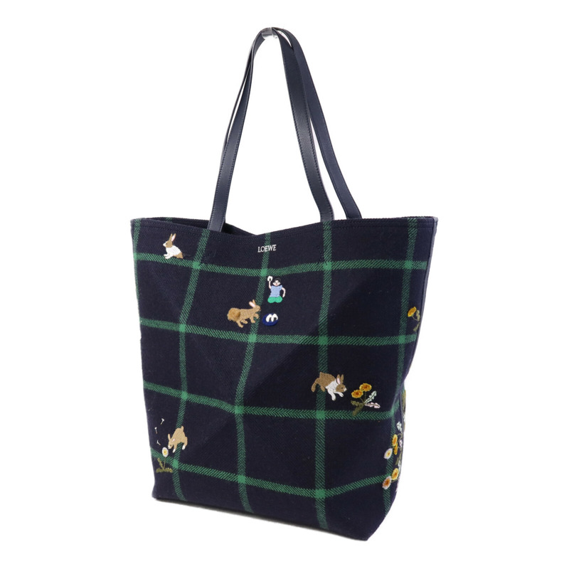 LOEWE 帆布Navy x Suna Fujita XL Puzzle Fold肩背袋-2