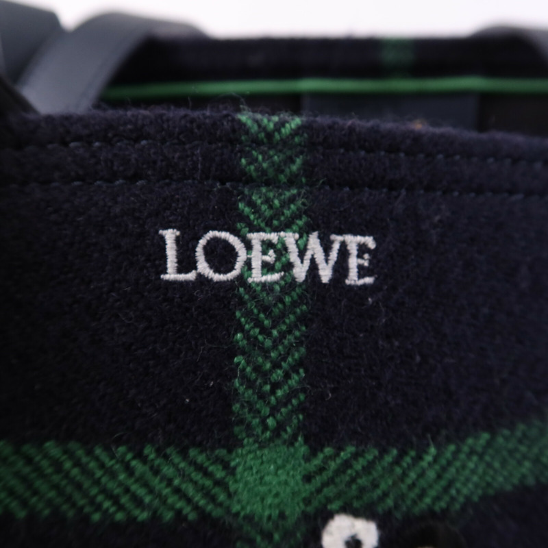 LOEWE 帆布Navy x Suna Fujita XL Puzzle Fold肩背袋-5