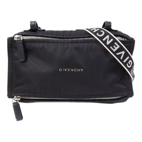 GIVENCHY 尼龍Pandora Mini銀扣肩背袋