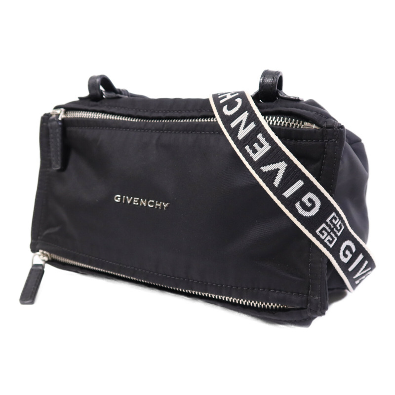GIVENCHY 尼龍Pandora Mini銀扣肩背袋-2