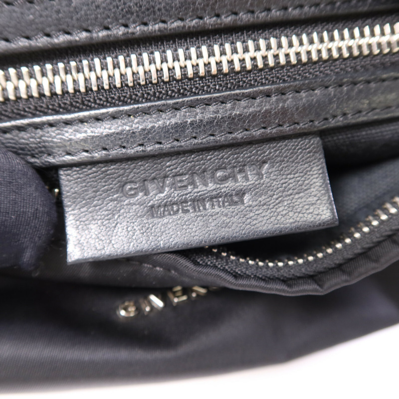 GIVENCHY 尼龍Pandora Mini銀扣肩背袋-5