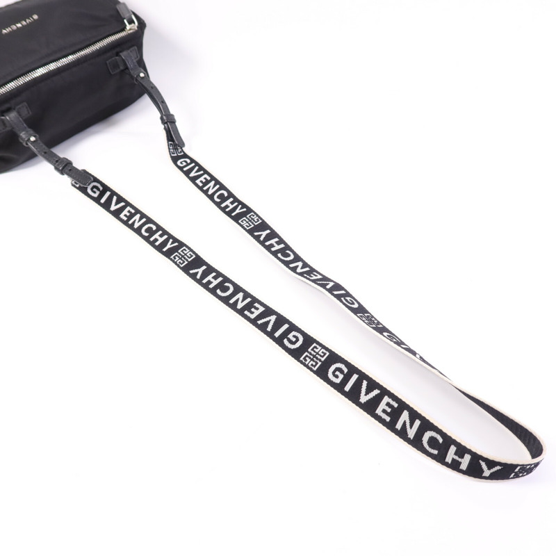 GIVENCHY 尼龍Pandora Mini銀扣肩背袋-8
