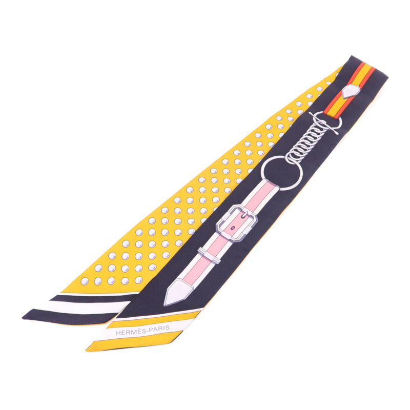 HERMES 絲質Twilly絲巾-1