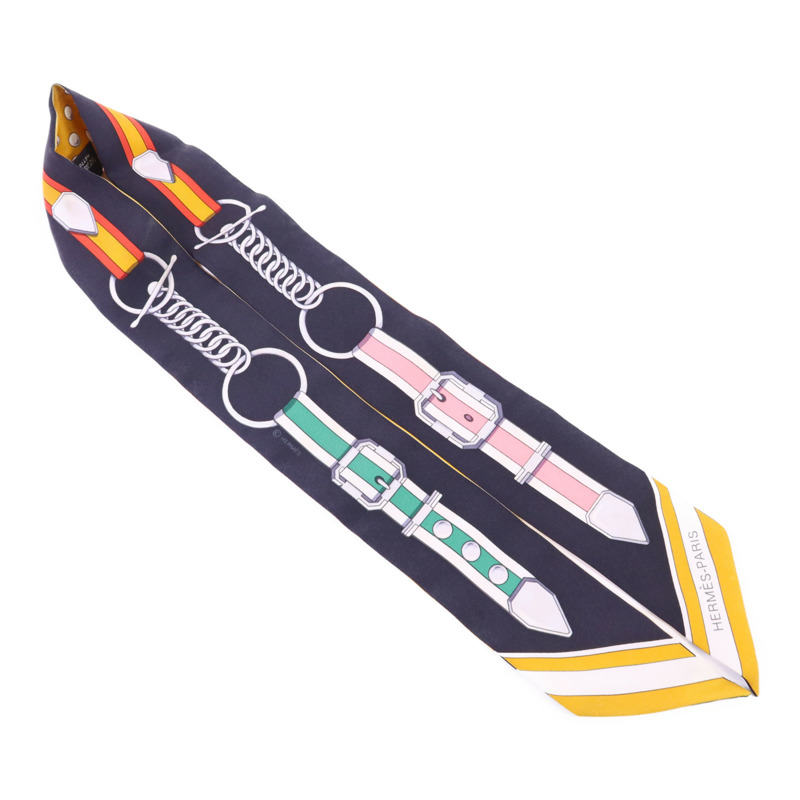 HERMES 絲質Twilly絲巾-3