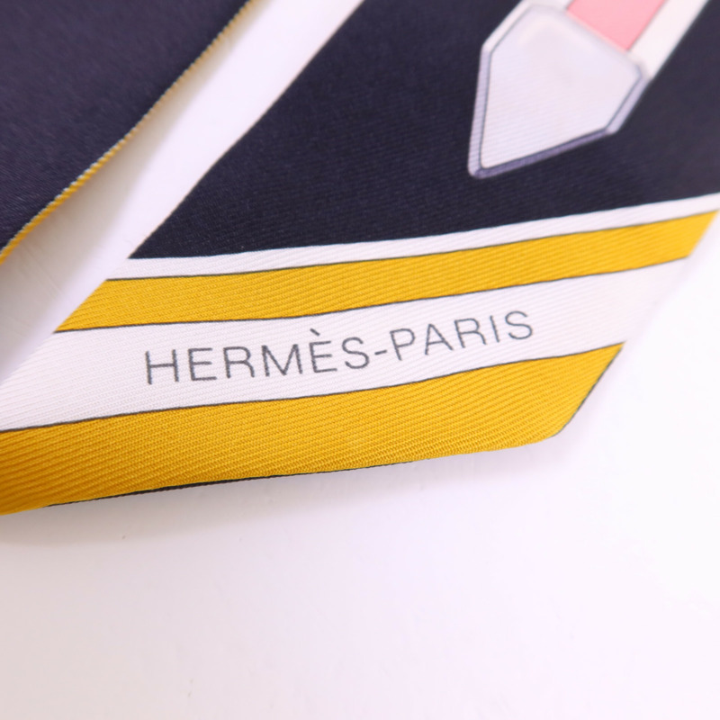 HERMES 絲質Twilly絲巾-4