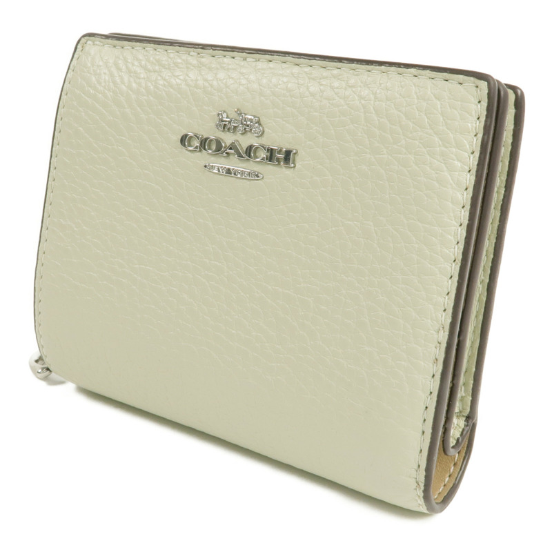 COACH 牛皮皮革Wallet銀扣錢包-1