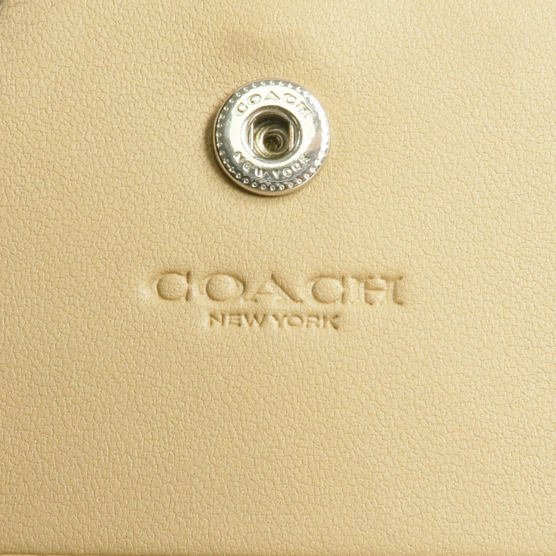 COACH 牛皮皮革Wallet銀扣錢包-6