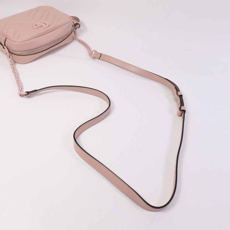 GUCCI 牛皮皮革Mini GG Marmont肩背袋-8