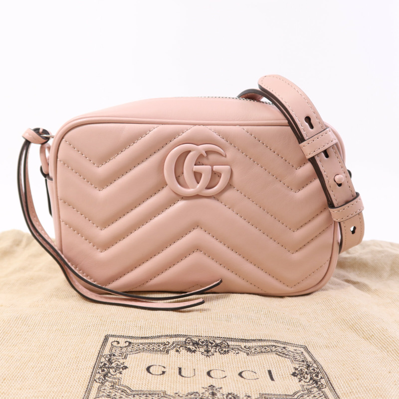 GUCCI 牛皮皮革Mini GG Marmont肩背袋-9