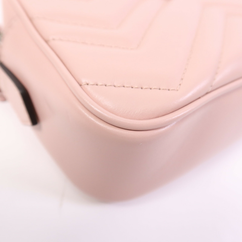 GUCCI 牛皮皮革Mini GG Marmont肩背袋-11