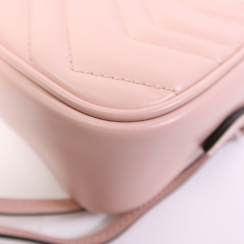 GUCCI 牛皮皮革Mini GG Marmont肩背袋-12