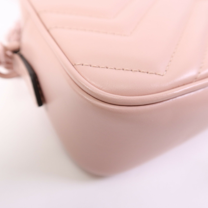 GUCCI 牛皮皮革Mini GG Marmont肩背袋-13