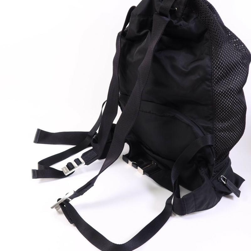 PRADA 尼龍Re-Nylon BackPack銀扣背包-7