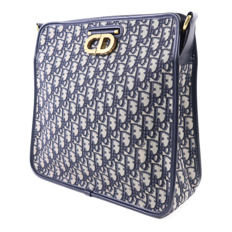 Dior 帆布Shoulder Bag金扣肩背袋-2