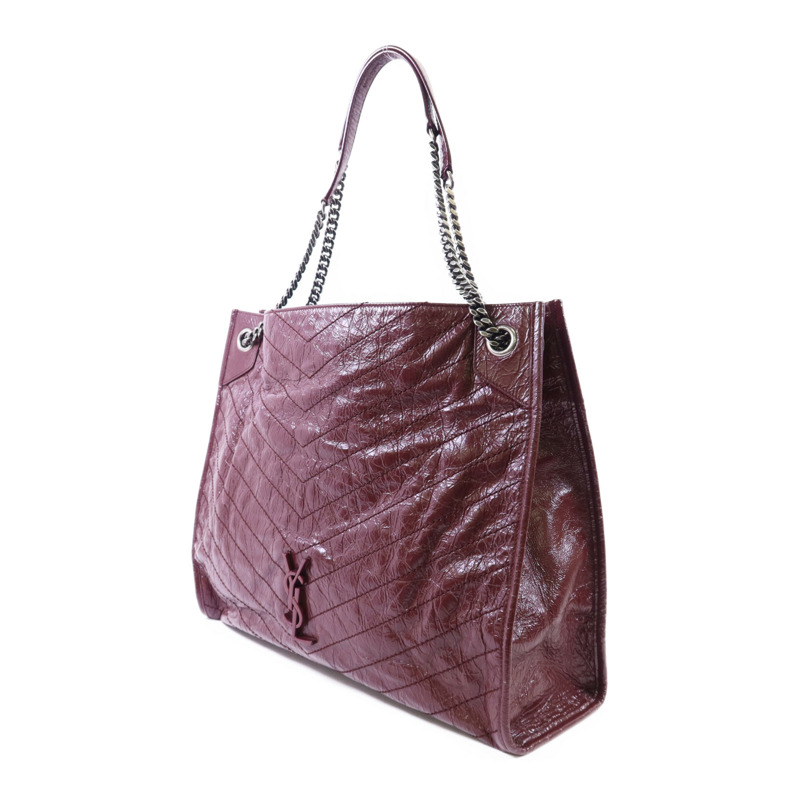 SAINT LAURENT 牛皮皮革Niki Tote Bag銀扣手挽袋-2